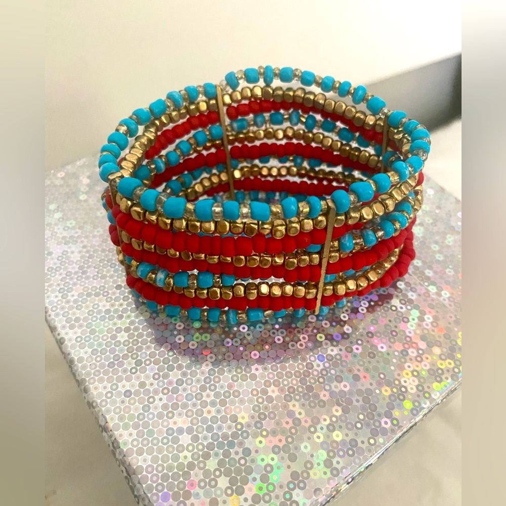 Turquoise Colorful Beaded Bracelet